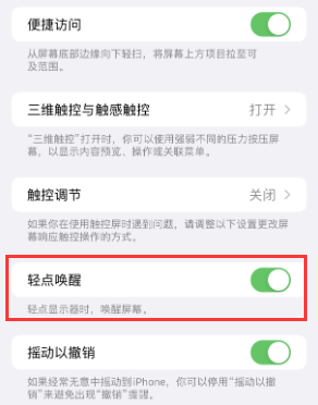 临洮苹果授权维修站分享iPhone轻点无法唤醒怎么办