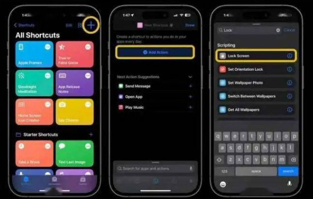 临洮苹果14锁屏维修店分享iPhone14升级iOS16.4后如何创建锁屏快捷方式 